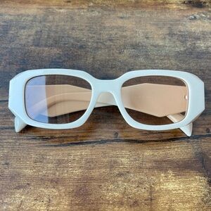 Cream Acrylic Sunglasses